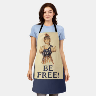 Be Free! - navy Apron