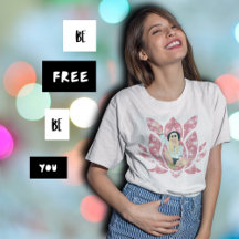 Be Free Woman Sitting Lotus Flower