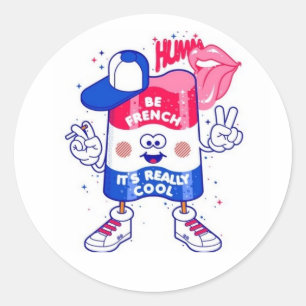 Be French Classic Round Sticker