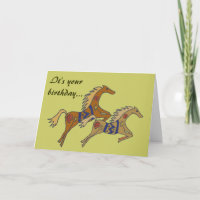 BE- Galloping Horses Birthday Card