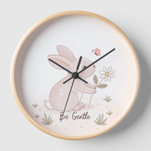 Be Gentle Baby Bunny – Minimalist Scandinavian Clock