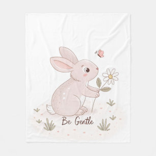 Be Gentle Baby Bunny – Minimalist Scandinavian Fleece Blanket