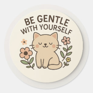 Be Gentle With Yourself Cat Sticker