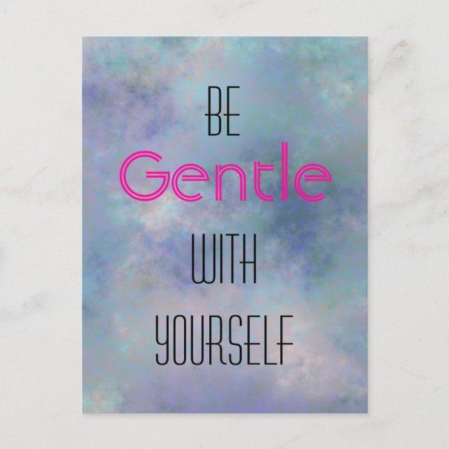 Be gentle with yourself watercolor background postcard (Front)