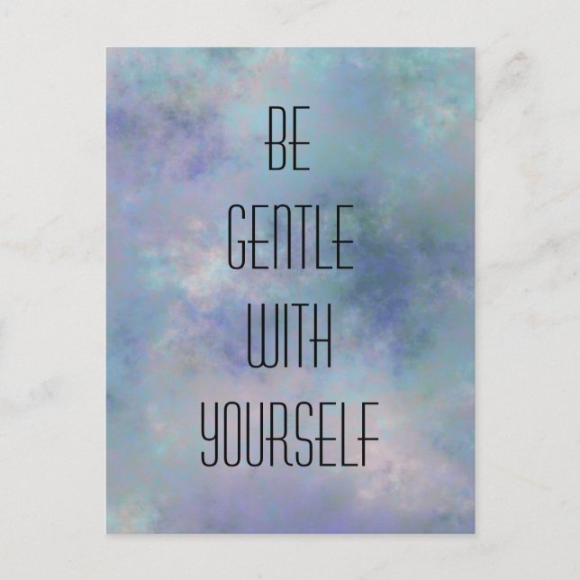 Be gentle with yourself watercolor background postcard (Front)