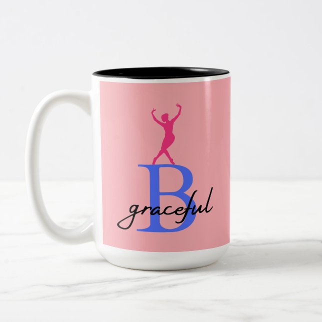 Be Graceful a Ballerina Two-Tone Coffee Mug (Left)