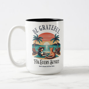 Be Grateful for Every Sunset Two-Tone Coffee Mug