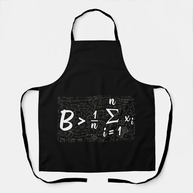 Be Greater Than Average Funny Math Apron (Front)