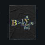 Be Greater Than Average - Math Quotes  Fleece Blanket<br><div class="desc">Be Greater Than Average - Math Quotes</div>