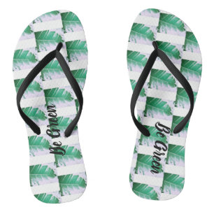 Be Green Wild Banana Leaves Flip Flops