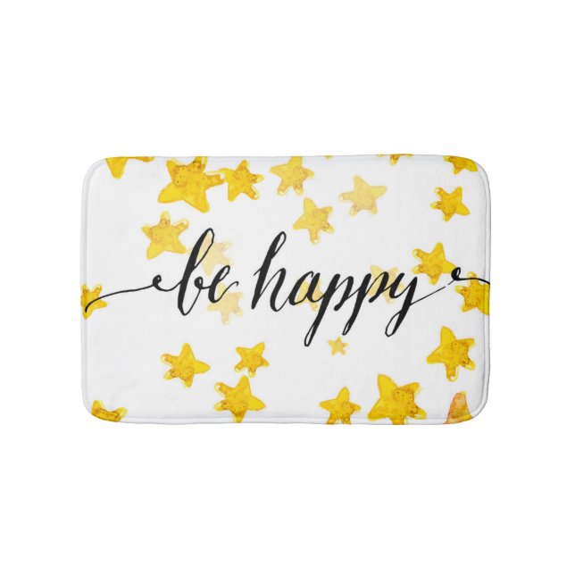 Be Happy 3 Bath Mat (Front)