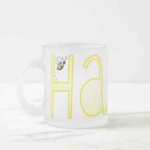 Be Happy - A Positive Word Frosted Glass Coffee Mug