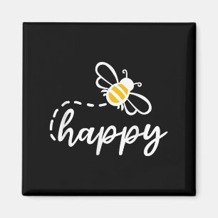 Be Happy Be Kind - Bee Happy, Inspirational, Motiv Magnet