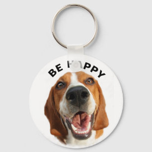 Be Happy Beagle  Key Ring