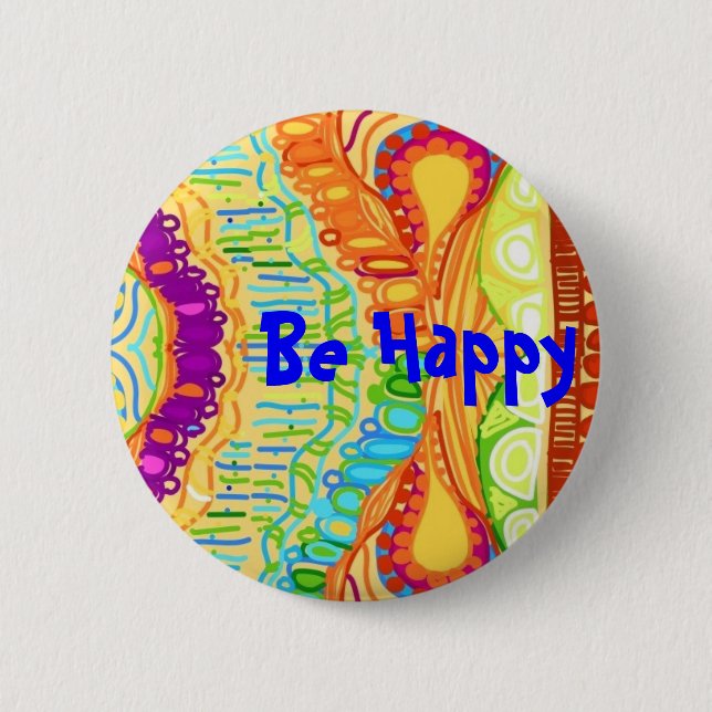Be Happy Button (Front)