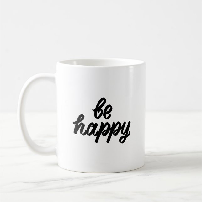 Be Happy Coffee Mug (Left)