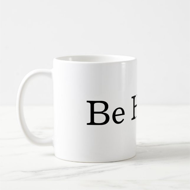Be Happy Coffee Mug (Left)