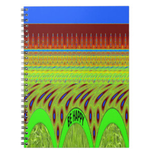 Be Happy Colourful Polka Dot Motif Gift Notebook