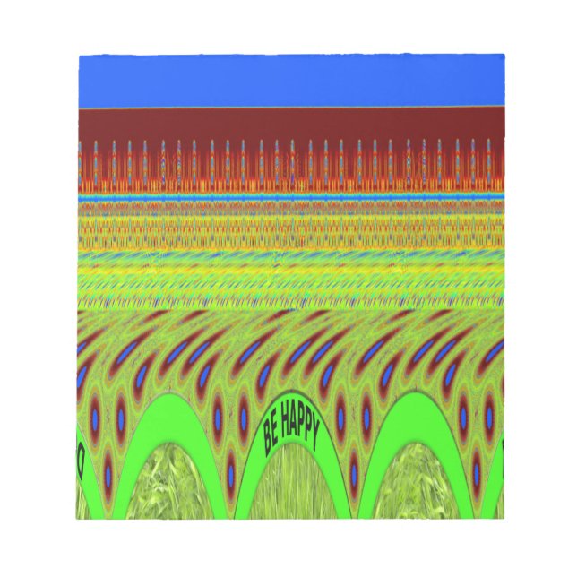 Be Happy Colourful Polka Dot Motif Gift Notepad (Front)