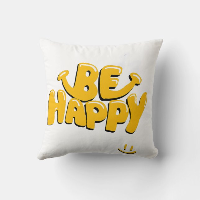Be Happy Cushion (Back)