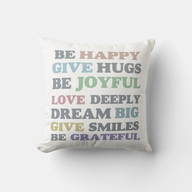 Be Happy Cushion (Front)