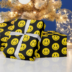 Be Happy Grinning Face Funny Any background colour Wrapping Paper