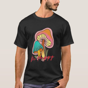 Be Happy Hippie Peace Sign Yoga Hippies 70s T-Shirt