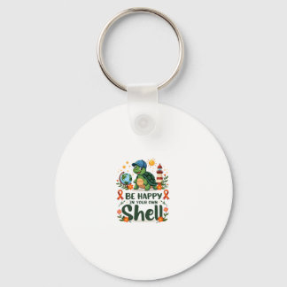 Be Happy In Your Own Shell Turtle Autism Awareness Key Ring