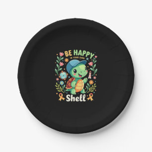 Be Happy In Your Own Shell Turtle Autism Awareness Paper Plate