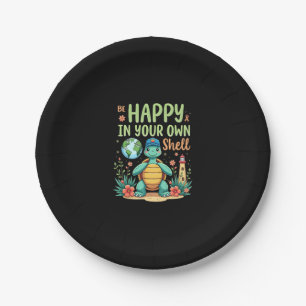 Be Happy In Your Own Shell Turtle Autism Awareness Paper Plate