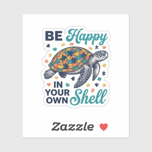Be Happy In Your Own Shell Turtle Shirt Design_1 (Sheet)