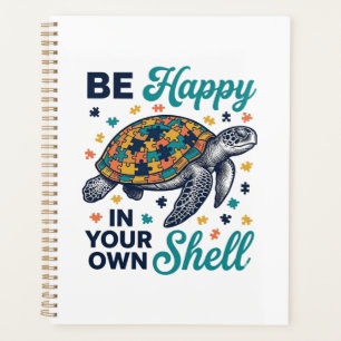 Be Happy In Your Own Shell Turtle Shirt Design_1 Planner