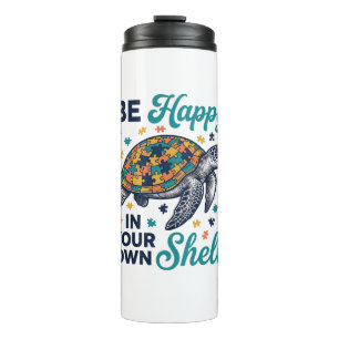 Be Happy In Your Own Shell Turtle Shirt Design_1 Thermal Tumbler