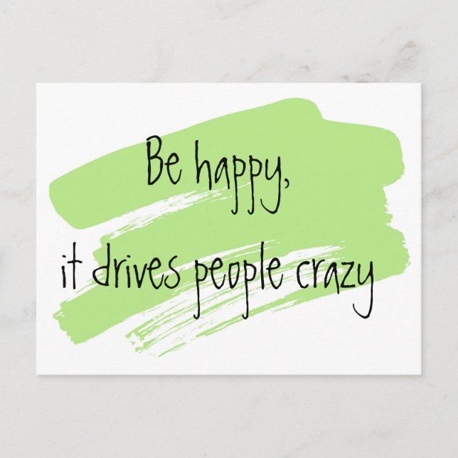 Be happy inspiration card (Front)