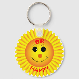Be Happy Key Ring