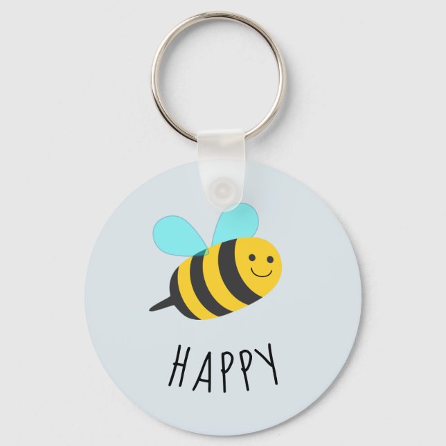 Be Happy Key Ring (Front)