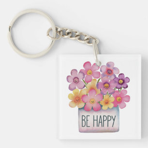 Be Happy Key Ring
