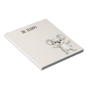 Be Happy Koala Bear Notepad