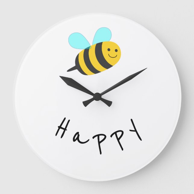 Be Happy Large Clock (Front)