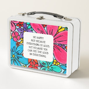 BE HAPPY METAL LUNCH BOX