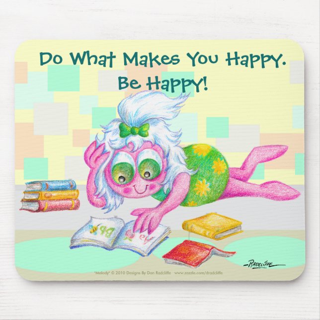 Be Happy! Mouse Mat (Front)