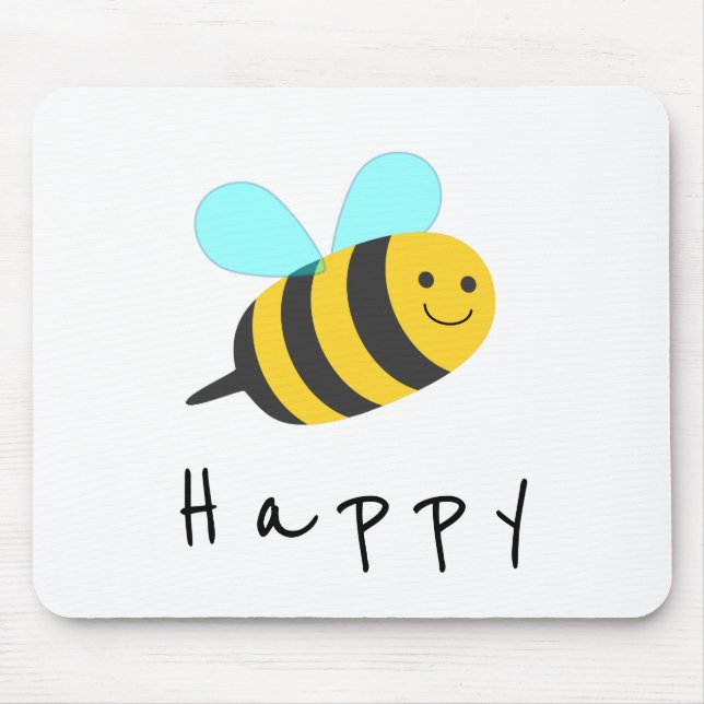 Be Happy Mouse Mat (Front)