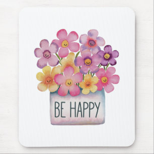 Be Happy Mouse Mat
