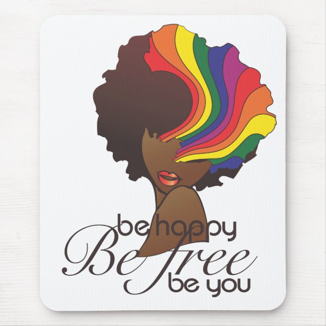 Be Happy Mouse Pad (Front)