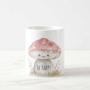 Be Happy Mushroom Coffee Mug