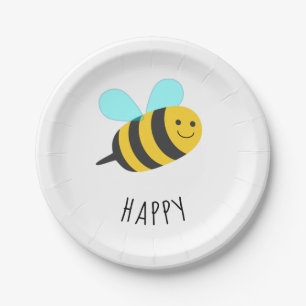 Be happy paper plate