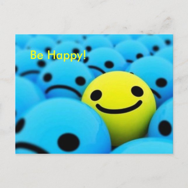 Be Happy! Postcard (Front)