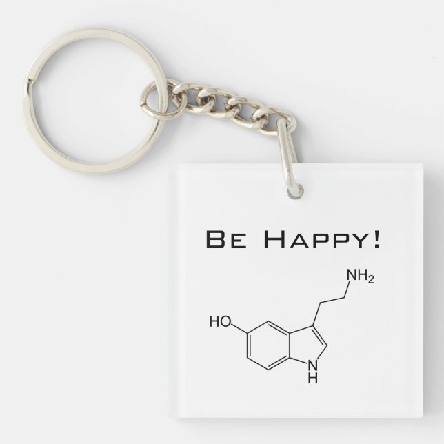 Be Happy! Serotonin Key Ring (Front)