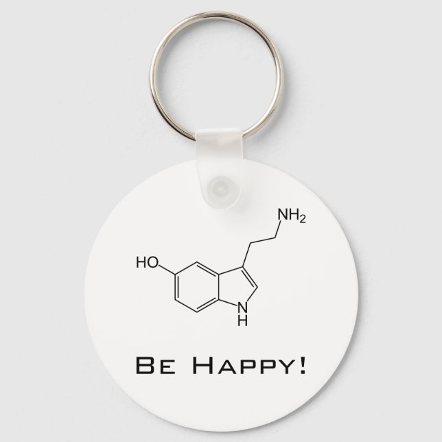 Be Happy! Serotonin Keychain (Front)