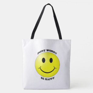 Be Happy Smiley Tote Bag